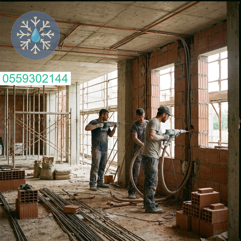 דיוק ומקצועיות בהכנת תשתית המיזוג כבר בשלב השלד למבנה מושלם